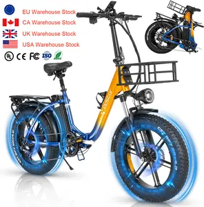 Eu Us Warehouse Mini Folding E Bike Fashionable Delivering 48V Electronic Mountain Bike 500W 750W Assist Electric Bicycle