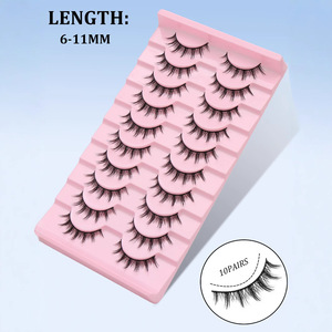 ขนตาปลอมแบบม้วน รุ่น Viral 10 คู่ รุ่น 009 Demon Volume สีดำ แถบเต็มแผง สำหรับคอสเพลย์ ขายส่ง - Product Image 2