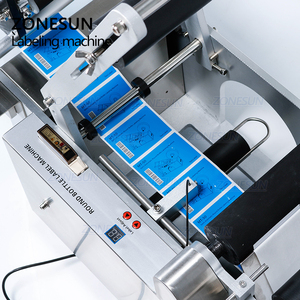 ZONESUN TB-50D Electric Semi-automatic Plastic Vial Ampoule <b>Jam</b> <b>Jar</b> Shampoo Glass Drinks Sticker Round Bottle Labeling Machine - Product Image 4