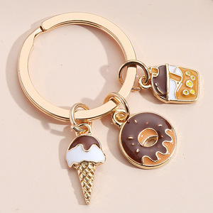 เคลือบลายการ์ตูน<span class=keywords><strong>เค้ก</strong></span>บาแกตต์เฟรนช์ฟรายส์โคล่าสไปรท์<span class=keywords><strong>ชีส</strong></span>แซนวิชโดนัทน้ำแข็งแฮมเบอร์เกอร์ฮอทด็อกกาแฟพวงกุญแจ - Product Image 3