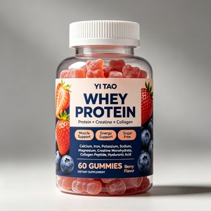 Gomitas de Proteína de Suero Sin Azúcar OEM/ODM, Suplemento de Creatina y Colágeno, Recuperación Post-Entrenamiento, Crecimiento Muscular, Apoyo para Articulaciones y Piel - Product Image 1