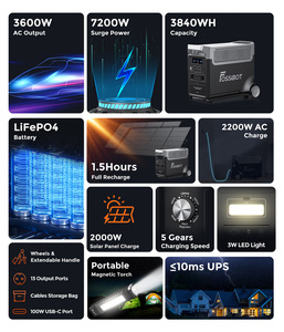 FOSSiBOT F3600Pro 3600W Centrale Électrique Portable pour Camping-Car, Batterie LiFePO4, Sortie 220-240V, Onduleur à Onde Sinusoïdale Pure avec Technologie MPPT - Product Image 6