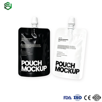 Pochette souple personnalisée avec bec verseur, sac d'emballage liquide anti-fuite pour boissons, sauces et cosmétiques
