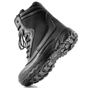 SF8 703 Typhoon Black Leather Tactical <b>Hiking</b> <b>Boots</b> High Top Lace Up Waterproof Outdoor All Seasons Men <b>Boots</b> - Product Image 4