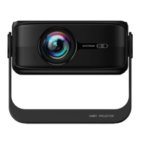 Projecteur intelligent Q5 portable WiFi6 BT5.4 avec mise en miroir d'écran sans fil, 1080P 400ANSI, Android14 1+8G, mise au point automatique, haut-parleur intégré 5W