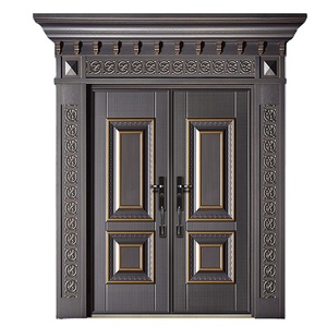 <span class=keywords><strong>Porte</strong></span> de sécurité Antique Entrée principale Maison Avant Double Portes battantes Villa pour Maisons - Product Image 1