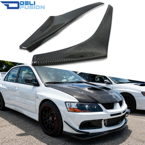 Alerones Delanteros de Fibra de Carbono Estilo VRS para Mitsubishi Lancer Evolution EVO 8 VT9A 2003-2005, Divisores para Parachoques, Kit de Carrocería - Product Image 1
