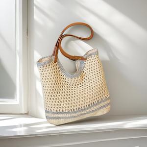 Bolso Tote Tejido Nuevo Directo de Fábrica, de Gran Capacidad con Correa Única, Bolso de Paja Moderno para Mujer, Venta Caliente Transfronteriza para la Playa - Product Image 4