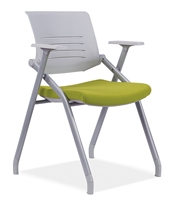 Chaise ergonomique moderne et durable en maille pliable avec tablette d'écriture, roulettes, empilable, pour salle de classe, conférence, école, hôtel, usage fixe