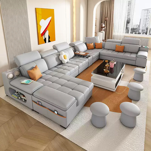 <span class=keywords><strong>Divano</strong></span> Componibile <span class=keywords><strong>Angolare</strong></span> a L KEHUI in Pelle, Comodo e Moderno, con Funzione Recliner, Arredamento di Lusso per Soggiorno, Colore Bianco - Product Image 3