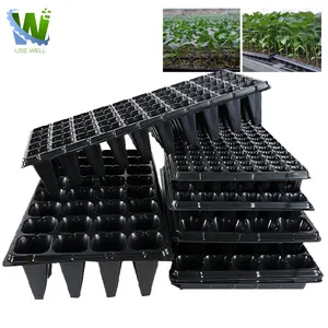 Custom 21 50 200 Gaten Mobiele Ooit Laatste Microgreens Plastic Biologisch Afbreekbaar Landbouw Groente Lade Zaad Trays Zaailing Starter