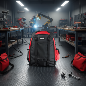 Mochila de Soldadura Vevor de 25.2L, Bolsa de Herramientas de Nailon 1680D con Espacio para Casco, Impermeable, con Correas Ajustables para Almacenamiento de Soldadura - Product Image 2