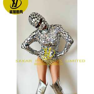 Quantité minimale de commande 1 pièces brillant miroir body <span class=keywords><strong>Disco</strong></span> balle paillettes Sexy homme femmes scène spectacle danse miroir Costume à vendre - Product Image 5