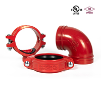 Raccord de tuyauterie en fonte ductile WFHSH, raccord rigide, lutte contre l'incendie, raccord de tuyauterie de 1-1/2 pouces