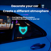 Lumières d'ambiance LED pour voiture en forme de cœur, alimentées par énergie solaire, conversion de lumière néon intérieure, lumières décoratives USB