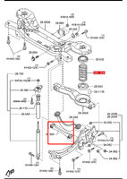 Pièces de suspension de qualité OE Gennovo, accessoires de voiture, bras de commande arrière BP4K-28-500D pour Ford C-max Focus Mazda 3 BK 3 BL VOLVO C30