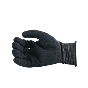 Industrial Working <b>Glove</b> Polyester <b>Knitted</b> Latex Crinkle Coated Protective Wholesale Men Safety Hand <b>Gloves</b> - Product Image 5