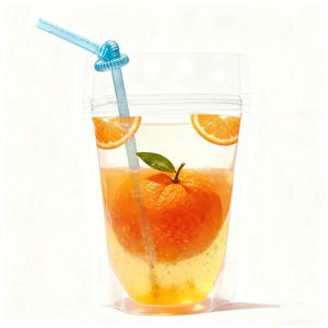 Прозрачный многоразовый пластиковый пакет для напитков - Product Image 5