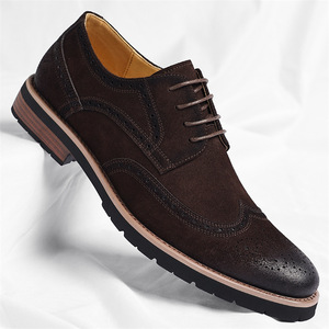 Mocasines de Vestir para Hombre de Cuero Genuino, Transpirables, Cerrados, Antideslizantes, Resistentes al Agua, con Suela de Goma Resistente - Product Image 2