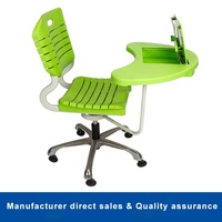 Chaises d'école confortables pour les élèves, en plastique avec tablette d'écriture intégrée, pour les besoins en mobilier scolaire