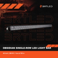 Barres lumineuses LED à une rangée de 14/20/30/40 pouces, 96W-280W, faisceau combiné blanc/ambre, 12-24V, IP68/69K, pour camions tout-terrain, SUV, 4x4