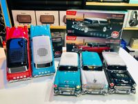 Speaker Karaoke Mini Portabel BT Radio FM WS-1955 Desain Mobil Klasik Vintage 1500mAh MS-538 dengan FM