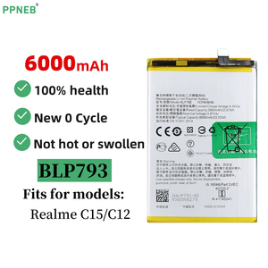 <span class=keywords><strong>แบ</strong></span><span class=keywords><strong>ต</strong></span>เตอรี่ลิเธียมไอออนแบบดั้งเดิมคุณภาพสูงที่กำหนดเองสำหรับโทรศัพท์มือถือ <span class=keywords><strong>OPPO</strong></span> รุ่น realme narzo 20/C12/C15<span class=keywords><strong>แบ</strong></span><span class=keywords><strong>ต</strong></span>เตอรี่สำรอง BLP793 - Product Image 2
