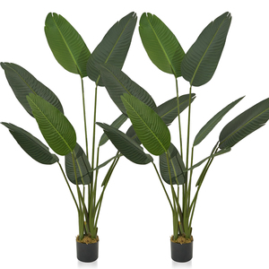 Planta Artificial del Paraíso de las Aves, Palmera del Viajero Artificial de 72 Pulgadas en Maceta, Decoración Tropical Realista para Bodas, Resistente a los Rayos UV, Plástico para Interiores - Product Image 2