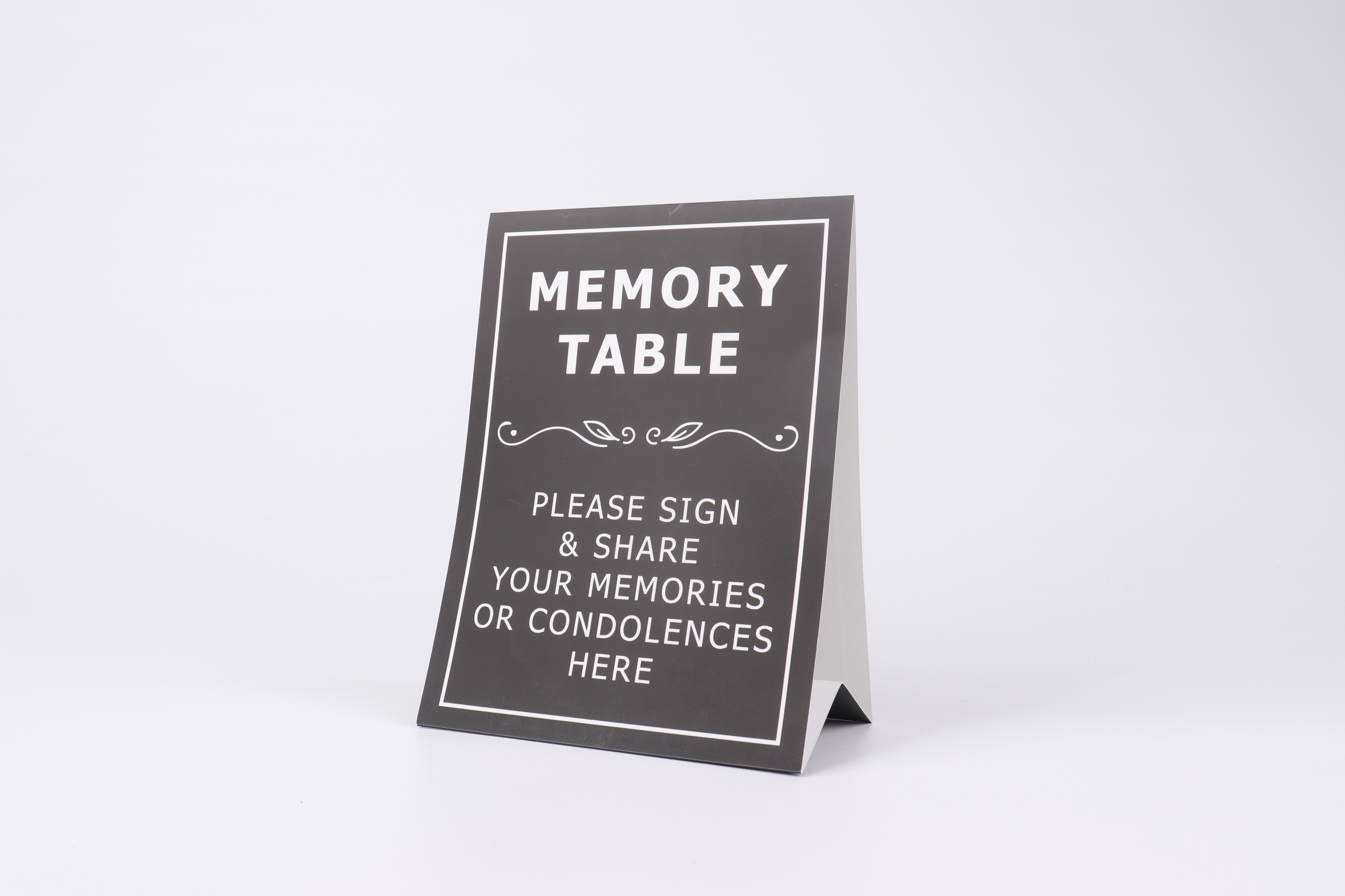 Cartello della carta del tavolo della cartella