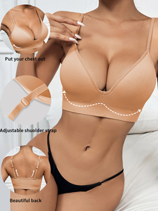 <span class=keywords><strong>Soutien</strong></span>-<span class=keywords><strong>gorge</strong></span> push up sans couture pour femme, <span class=keywords><strong>soutien</strong></span>-<span class=keywords><strong>gorge</strong></span> de <span class=keywords><strong>sport</strong></span> en nylon spandex, col en V, bretelles réglables, <span class=keywords><strong>soutien</strong></span>-<span class=keywords><strong>gorge</strong></span> de tous les jours pour femme, gym, yoga - Product Image 1