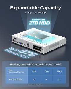 Enregistreur vidéo réseau <span class=keywords><strong>Reolink</strong></span> 2TB 8CH pour système de caméra de sécurité à domicile fonctionne avec caméra IP PoE 16MP/12MP/8MP/5MP enregistrement 24/7 - Product Image 3