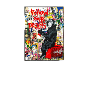 Theo giấc mơ của bạn màu nước bức tranh sơn dầu đường phố tường nghệ thuật Graffiti Pop canvas in cho phòng khách trang trí đô thị cuadros phong cách - Product Image 1