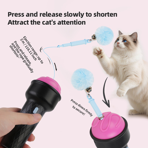 Giocattolo Interattivo Elettrico per Gatti a Forma di Cono Gelato, <span class=keywords><strong>Lancio</strong></span> e Recupero con Pulsante, Materiale PP, Accessorio Carino per Animali Domestici - Product Image 5