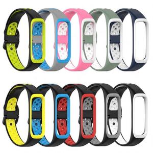 Bracelet en Silicone Double couleur pour <span class=keywords><strong>Samsung</strong></span> Galaxy <span class=keywords><strong>Fit</strong></span> <span class=keywords><strong>2</strong></span>, bracelet de remplacement Sm-<span class=keywords><strong>R220</strong></span> - Product Image 1