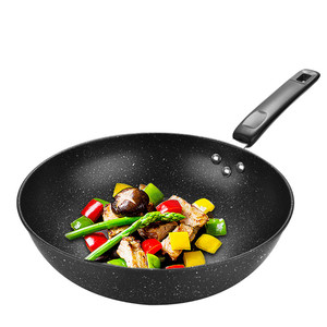 Padella Antiaderente <span class=keywords><strong>in</strong></span> <span class=keywords><strong>Pietra</strong></span> Medica Senza Fumo Oleoso 30cm 32cm 34cm, Attrezzatura da Cucina, Wok <span class=keywords><strong>in</strong></span> Ferro per Cucina Cinese - Product Image 1