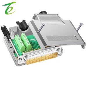 Mỏng <span class=keywords><strong>DB25</strong></span> hàn miễn phí Nam Nữ 25pin hàn miễn phí kết nối 25-pin Adapter Board thiết bị đầu cuối cắm vỏ kim loại - Product Image 1