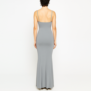 Abito lungo da donna elegante e casual in misto <span class=keywords><strong>cotone</strong></span> ed elastan, modello bodycon a costine. - Product Image 2