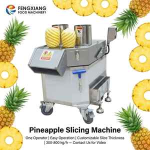 Máquina Cortadora de Piña Comercial de 300-500 kg/h, Suministro Directo de Fábrica, Cortadora de Frutas con Puerto de Alimentación Simple/Doble - Product Image 1