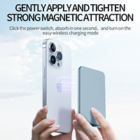 Banque d'alimentation sans fil magnétique 3 en 1, 5000 mAh, 10000 mAh, ultra-mince, PD 20 W, charge rapide, banques d'alimentation pour iPhone, montre intelligente, écouteurs