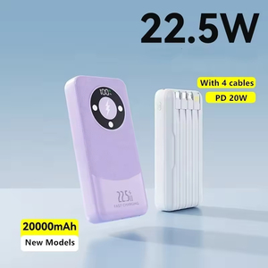 สินค้าขายดี พาวเวอร์แบงค์พกพา 20000mAh ชาร์จเร็ว หน้าจอ LED พร้อมสายชาร์จ 4 เส้น สำหรับโทรศัพท์มือถือ เหมาะสำหรับกิจกรรมกลางแจ้ง - Product Image 4