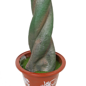 Lớn trong nhà nhân tạo nhựa màu xanh lá cây Fortune thực vật nhân tạo may mắn bện pachira tiền cây - Product Image 4