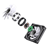 Ventiladores de Refrigeración para PC AntarcChill RGB, Control Remoto de 6 Pines, Luz LED de Colores, Enfriador de Caja de Ordenador, Disipador de Calor para Juegos