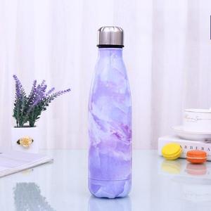 Bouteille d'eau sport isotherme en acier inoxydable à double paroi de 500 ml avec paille, isolation thermique de 6 à 12 heures, écologique et portable - Product Image 2