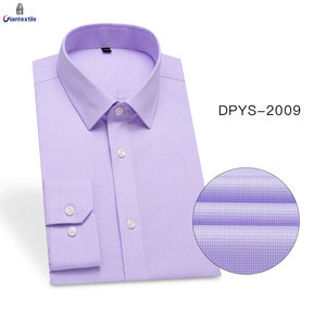 Envío listo para hombres sólido púrpura Mini camisas a cuadros 100% algodón antiarrugas sin hierro transpirable camisas <span class=keywords><strong>de</strong></span> <span class=keywords><strong>vestir</strong></span> formales <span class=keywords><strong>de</strong></span> un solo pecho - Product Image 3