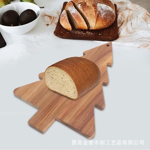 Christmas Tree Wooden <b>Cutting</b> Board Irregular Shape Serving Tray For Food Presentation Decorative Kitchen Use - Product Image 3