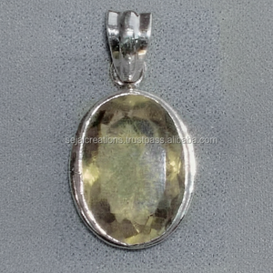 Pendentif fantaisie en argent sterling avec pierre précieuse, cadeau pour hommes et enfants, vente en gros - Product Image 1