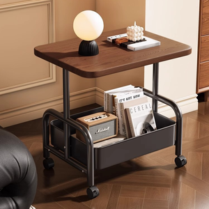 <span class=keywords><strong>Table</strong></span> basse mobile avec cadre en métal, rotation, démontage, <span class=keywords><strong>table</strong></span> d'appoint de salon, petit chariot de rangement pour la maison - Product Image 2