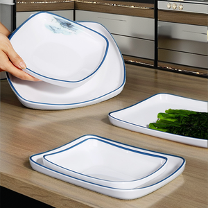 Assiettes rectangulaires en <span class=keywords><strong>porcelaine</strong></span> blanche <span class=keywords><strong>de</strong></span> style nordique LovingHome, plats <span class=keywords><strong>de</strong></span> <span class=keywords><strong>service</strong></span> pour restaurant, prix <span class=keywords><strong>de</strong></span> gros - Product Image 2