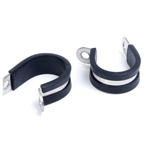 Collier de serrage en acier inoxydable Chuanyang avec bande de caoutchouc, type R et type U, 6-60 mm, pour fixation et support de tuyaux - Product Image 2
