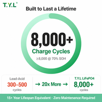 Batterie LiFePO4 à décharge profonde 12,8 V 300 Ah, plus de 8000 cycles, -20°C ° C~65 ° C IP65 OEM ODM BMS 6 couches IP65 pour maison, ferme, marine, camping-car, Asie, Afrique